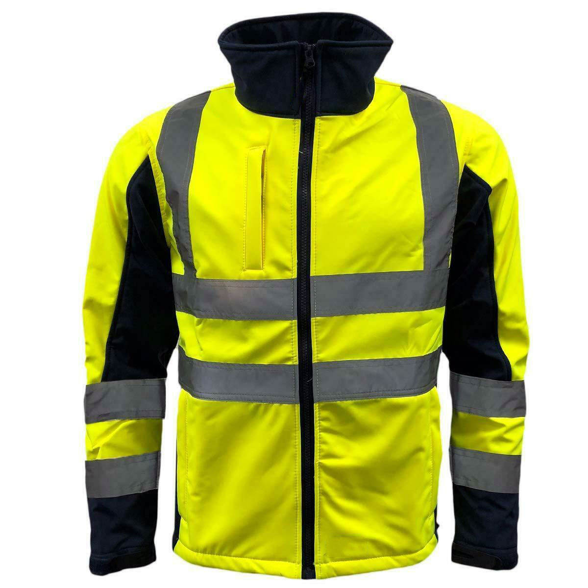 Hestic Sports Wear Construction Reflective Clothes Safety Reflective Jacket High Visibility Workwear Safety Workers Bomber Waterproof Jacket